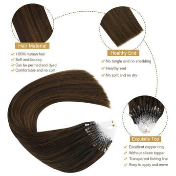 micro ring colored hair extensions real hair